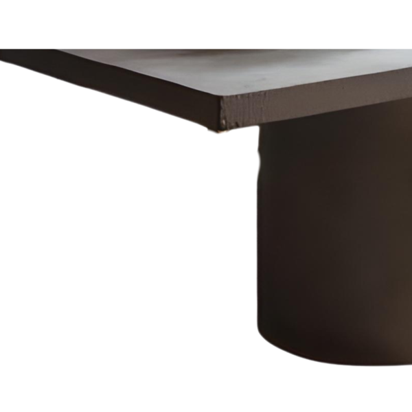 Table à manger rectangulaire avec  1 pied  cylindrique massif - Image 3