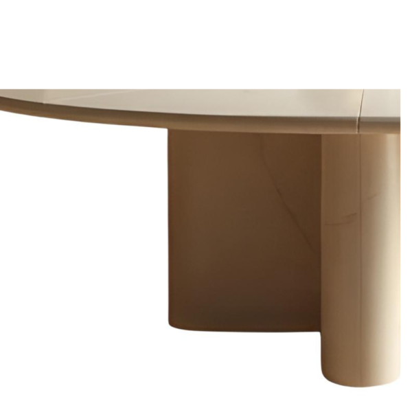 Table à manger ronde avec pied en "croix" - Image 3