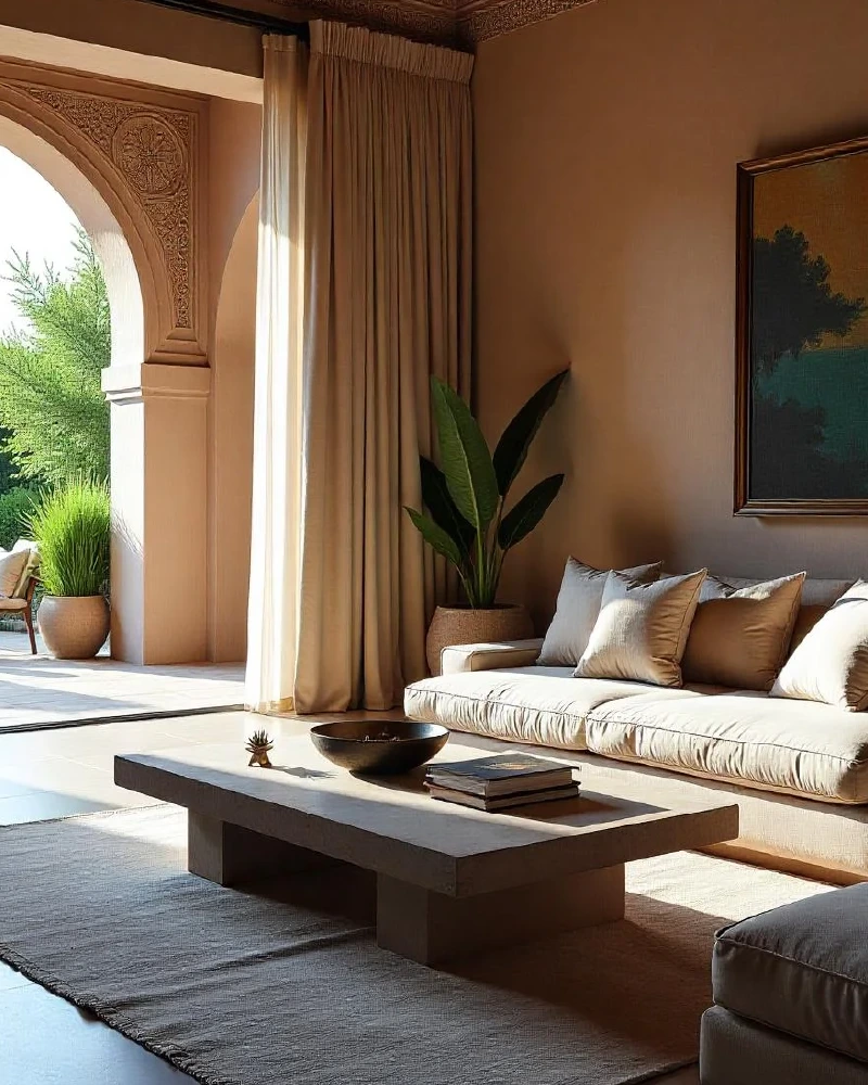 Table basse (carrée/rectangle) en travertin 2 pieds panneaux | Neva