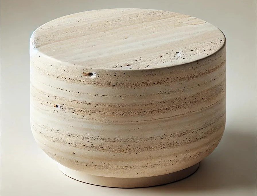 Table d’appoint en Travertin