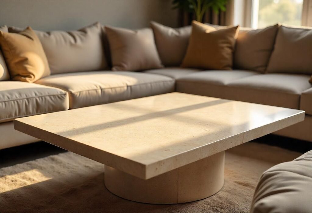 Table Basse en Travertin