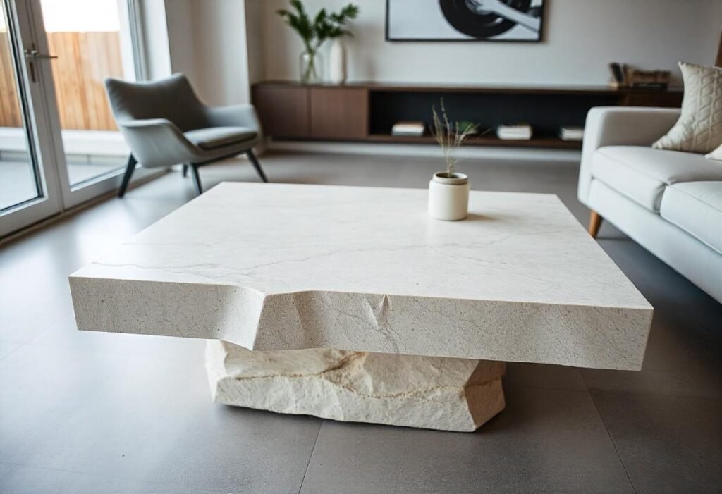 Table Basse en Travertin