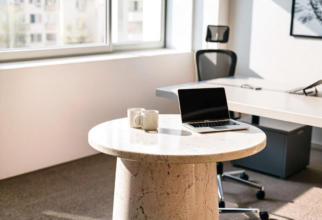 Table d’appoint en Travertin