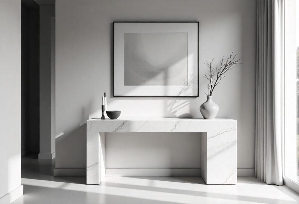 Console en travertin